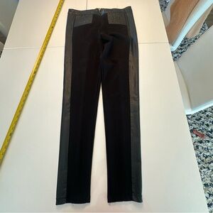 Gianni Bini Black Pants with Leather Trim